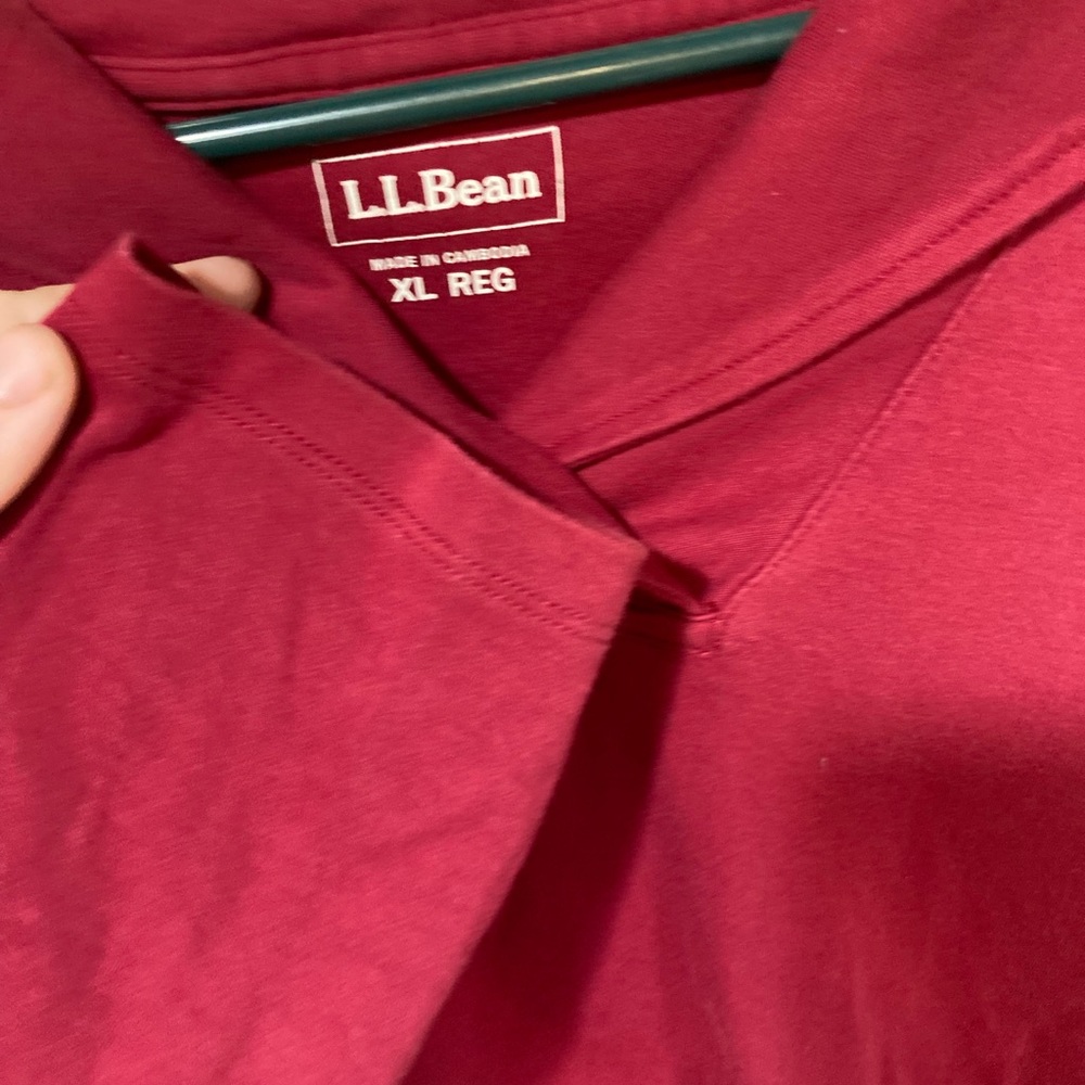 LL bean XL red maroon long sleeve - Picture 5 of 8